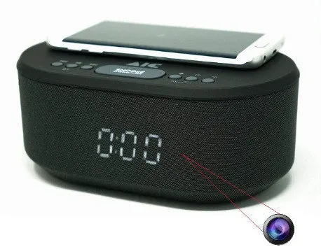 Wlan Spion Kamera Wecker-Radio-Ladestation-Kameralinse absolut nicht sichtbar