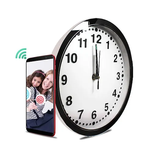 Spion Kamera Wanduhr mit Nachtsicht - Unterwegs aus Live Stream mit dem Handy
